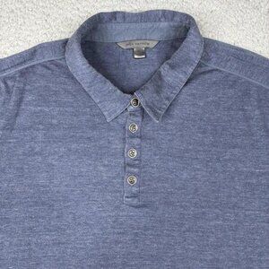 John Varvatos Polo Shirt Men’s XL Blue Collared Buttons Preppy